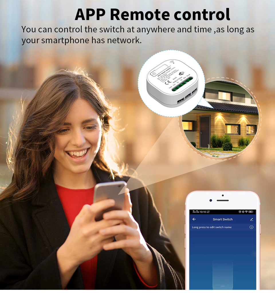 【SML03】+【SSSB01】Tuya WiFi+RF433 Self-powered Smart Wireless Switch Remote Control and Controller Switch - Image 4