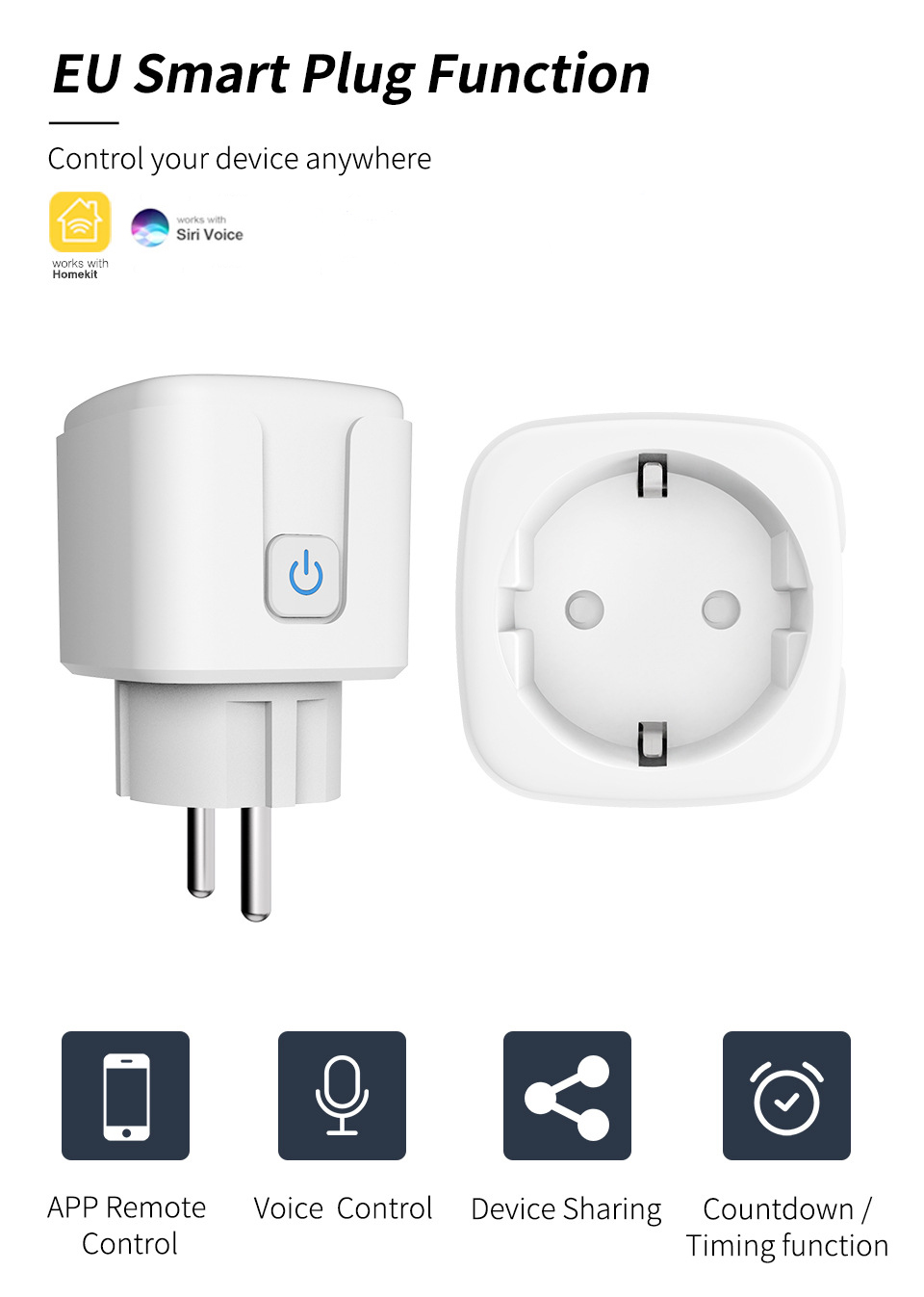 【SOA04】EU HomeKit Smart Socket Plug– App control, Voice-control, and Energy Monitoring - Image 4