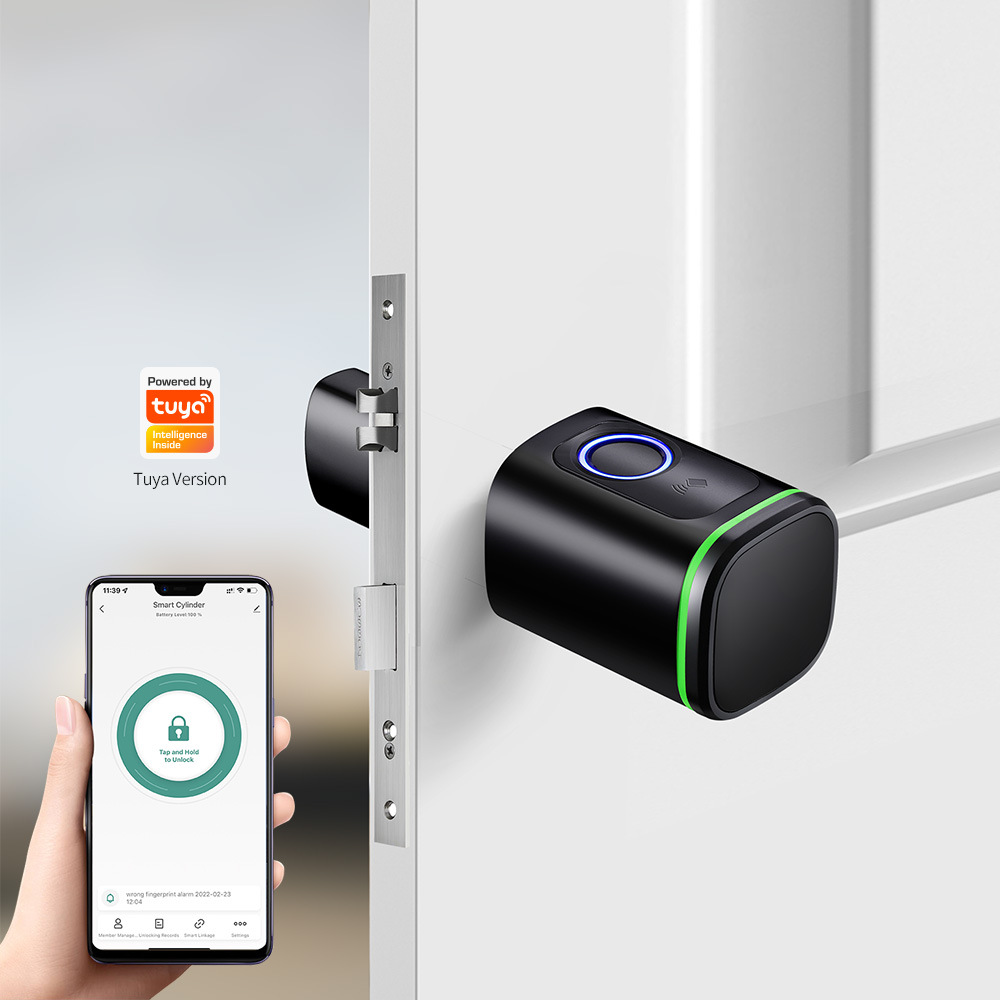 TL-SLC100F Tuya Smart Lock Cylinder – Supports Mobile, Fingerprint, IC Card, and Key Unlocking - Image 4