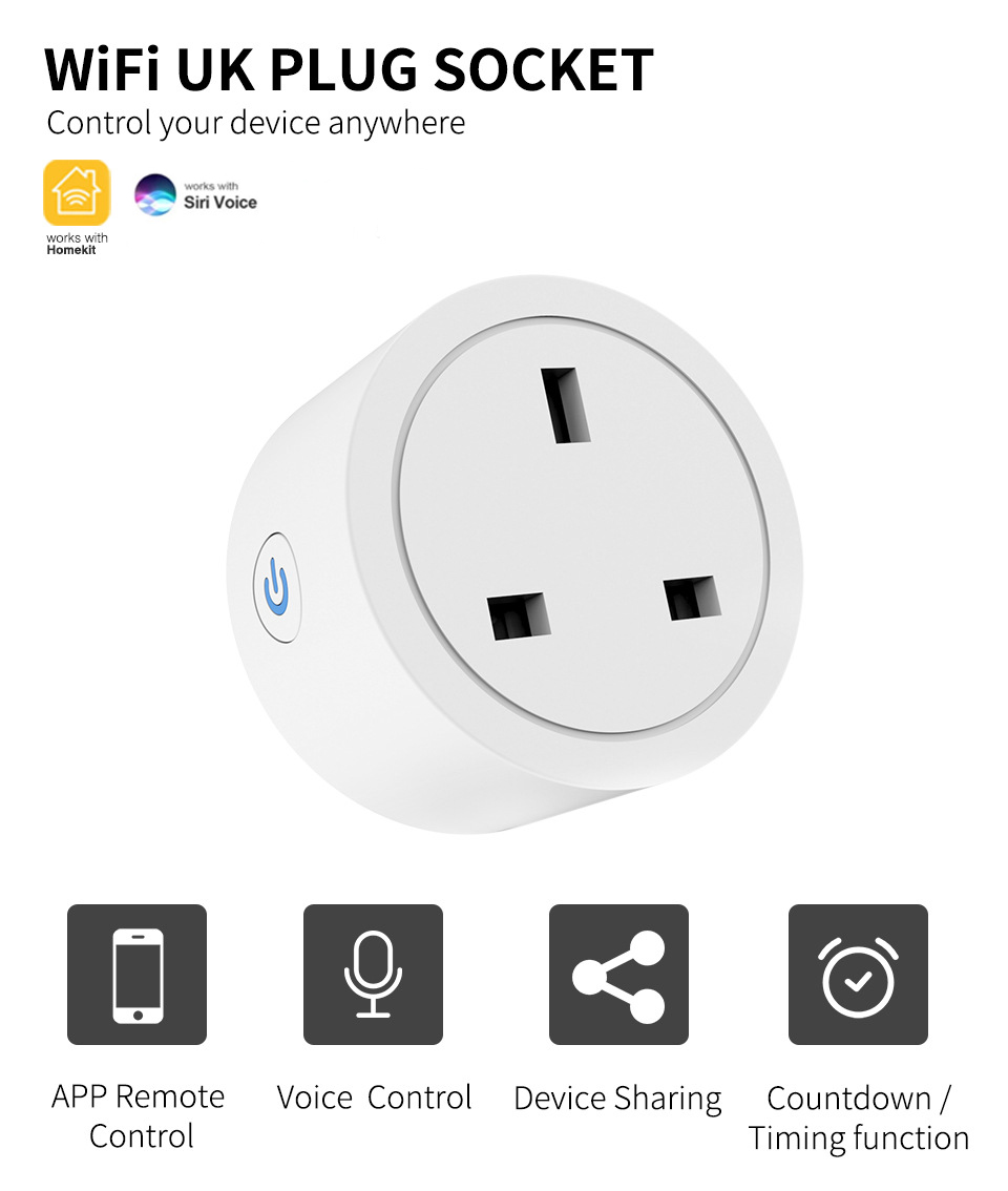 【SOA01】UK HomeKit Smart Sokcet Plug – App control, Voice-control, and Energy Monitoring - Image 2
