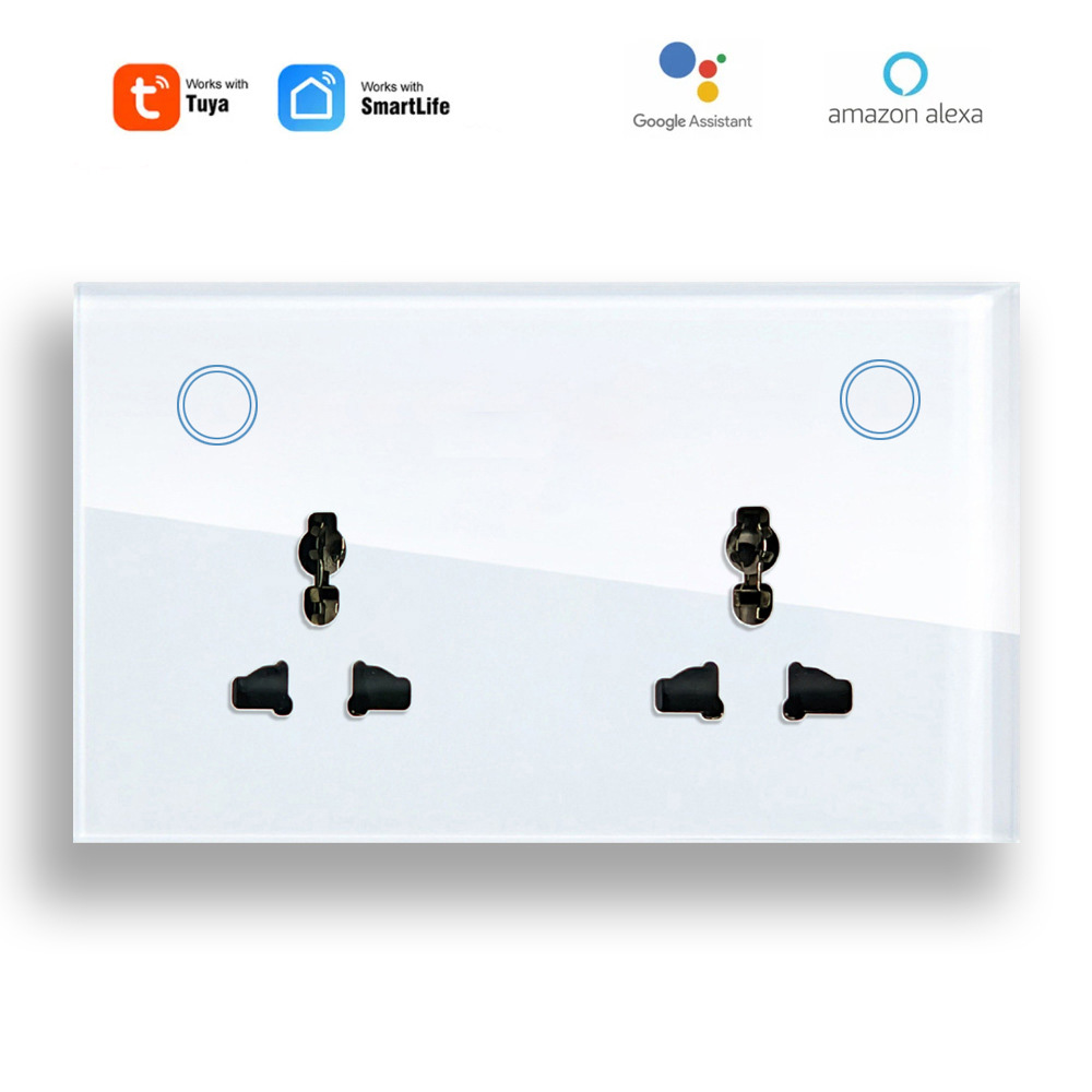 【SOW02-B】Tuya WiFi/Zigbee 147 Smart Socket Dual Universal Plug