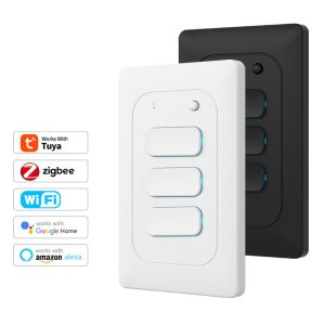 【WSB04】120 US Tuya WiFi/Zigbee 1-4gang Button Switch