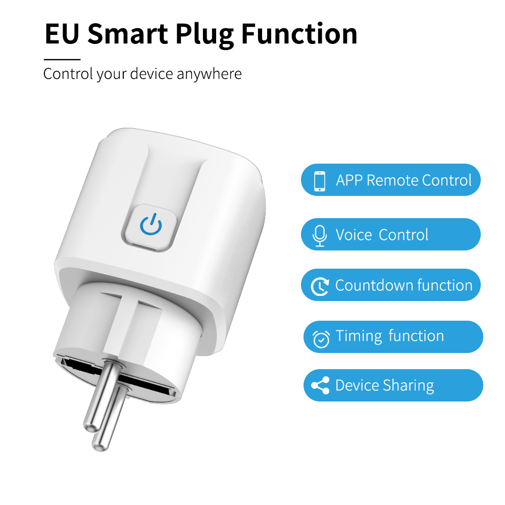 【SOA04】EU & FR Tuya WiFi/Zigbee Smart Socket Plug – App control, Voice-control, and Energy Monitoring - Image 2
