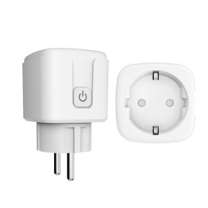 【SOA04】EU & FR Tuya WiFi/Zigbee Smart Socket Plug – App control, Voice-control, and Energy Monitoring