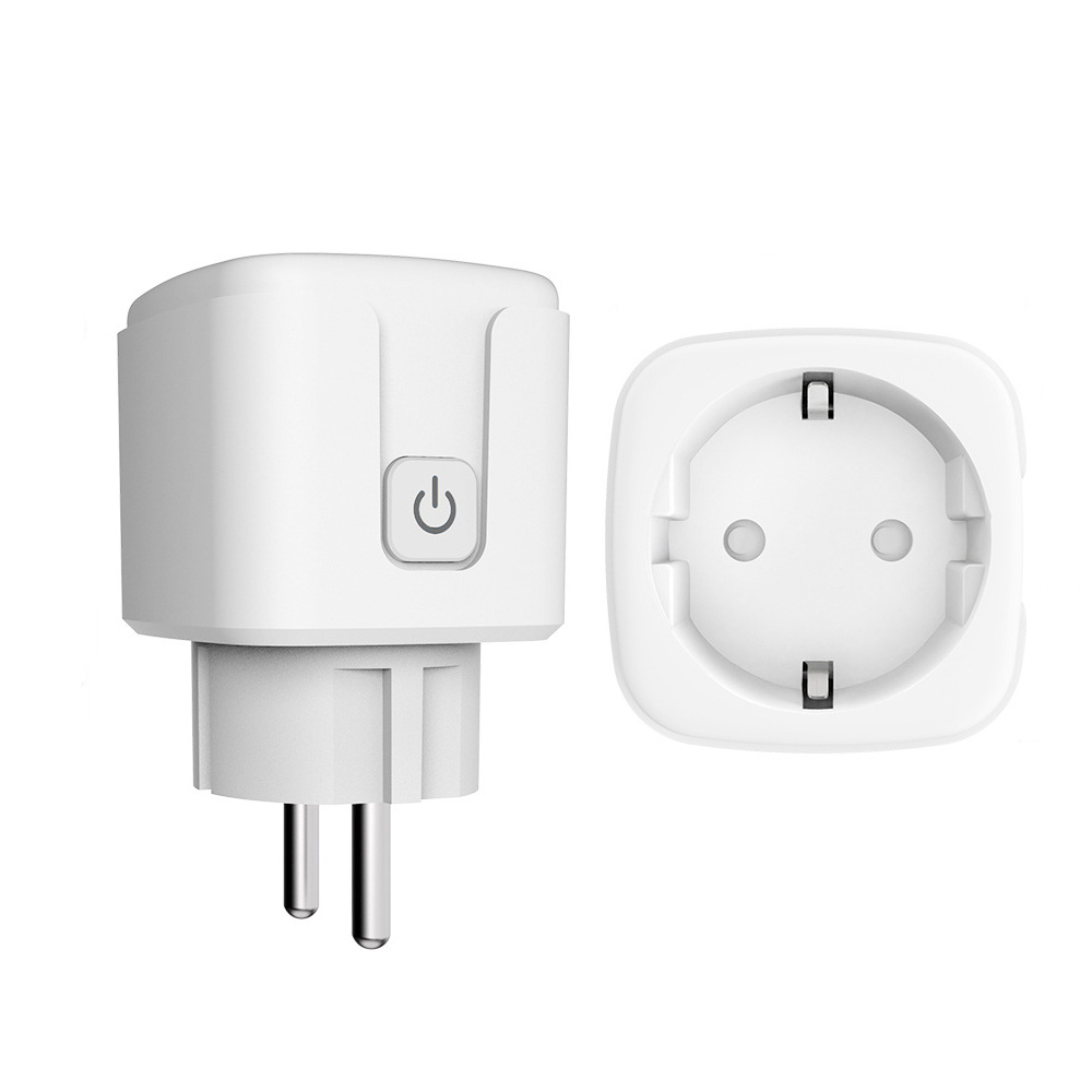 【SOA04】EU & FR Tuya WiFi/Zigbee Smart Socket Plug – App control, Voice-control, and Energy Monitoring
