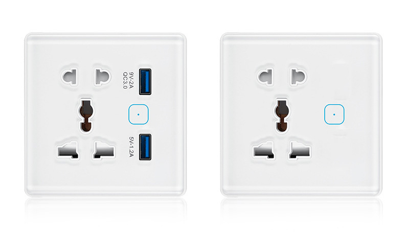 【SOW01-B】Tuya WiFi 86 Universal Smart Socket Plug,USB ports - Image 2