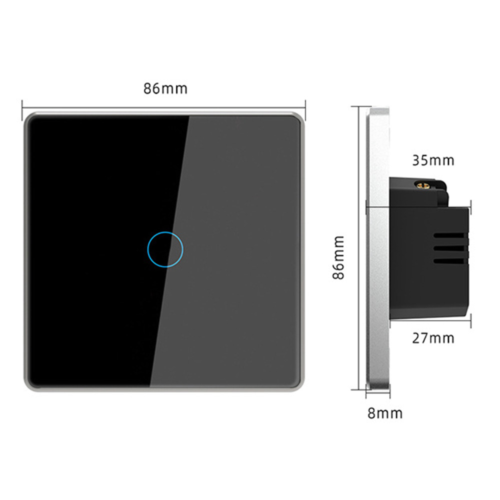 【WST03】Tuya Zigbee Touch Switch (N+L/L) (Aluminum Metal Border) Magnetic Retention Relay(No need Capacitor) - Image 2