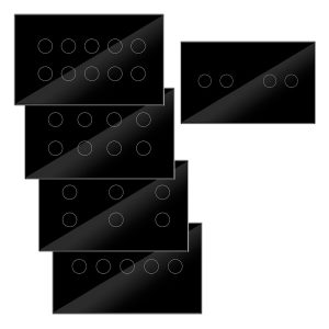 【WST07】147mm Tuya WiFi/Zigbee 4/5/6/8/10Gang Glass Panel Smart Wall Touch Switch