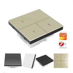 【WSB07】UK Aluminum Panel  Zigbee Smart Wall Button Switch (N+L)