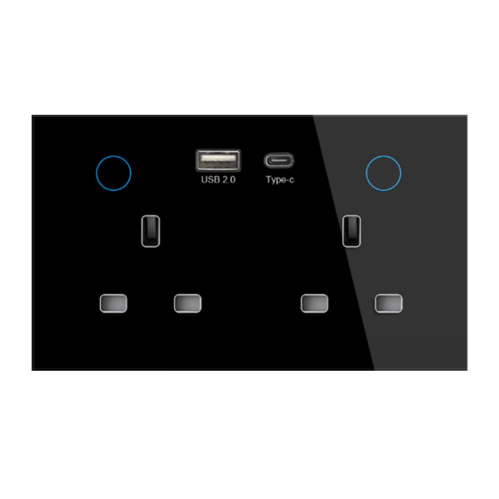 【SOW04-A】Tuya WiFi/Zigbee 147 Smart Socket,Dual UK Plug,USB,Type-C - Image 2