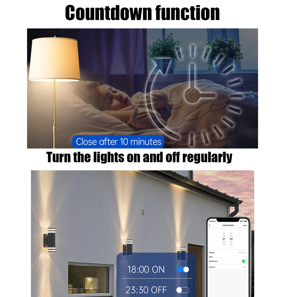 【WST06】Metal frame US Tuya WiFi/Zigbee 1-4gang Touch Switch(N+L/L) - Image 4