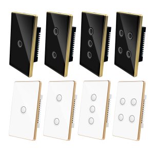 【WST06】US Tuya WiFi/Zigbee 1-4gang Touch Switch(N+L/L) (Live-Only Wiring need Capacitor)