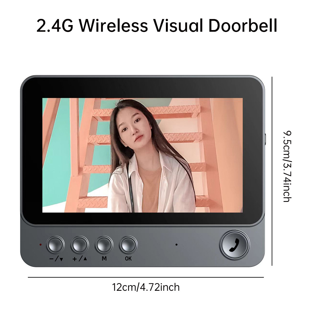 【DBWV03】Wireless Video Doorbell with 4.3-Inch Display | 2.4G Transmission | Two-Way Video Intercom - Image 4