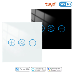 【WST01-F1】EU&UK Tuya WiFi/Zigbee Smart Ceiling Fan Wall Touch Switch