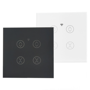【WST01-C】EU Smart Dual Curtain Touch Switch | Tuya WiFi / Zigbee | Compatible with Alexa & Google Assistant