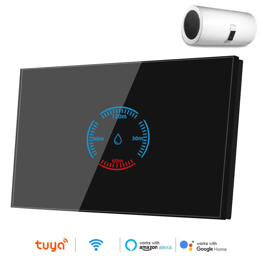 【WST01-W2】US WiFi/Zigbee Glass Panel Smart Water Heater Touch Switch