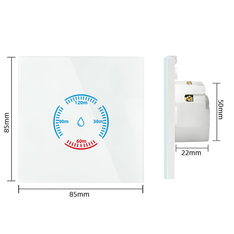 【WST01-W2】EU WiFi/Zigbee Glass Panel Smart Water Heater Touch Switch - Image 4