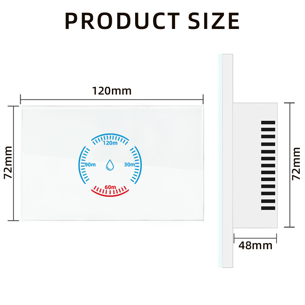 【WST01-W2】US WiFi/Zigbee Glass Panel Smart Water Heater Touch Switch - Image 2