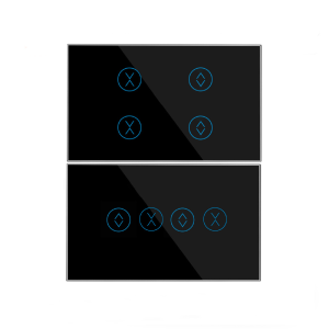 【WST01-C】US Smart Dual Curtain Touch Switch | Tuya WiFi / Zigbee | Compatible with Alexa & Google Assistant