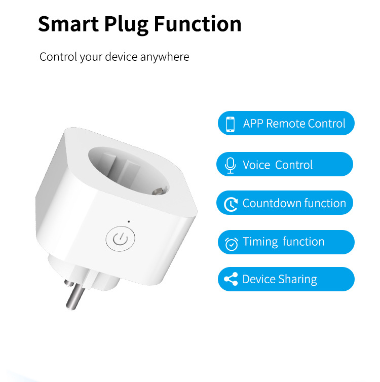 【SOA10】EU Tuya WiFi/Zigbee Smart Socket Plug – App control, Voice-control, and Energy Monitoring - Image 2