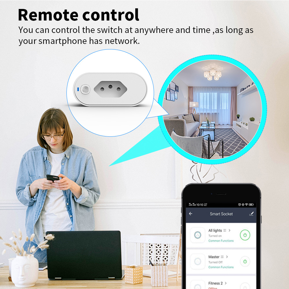 【SOA17】TideLink Tuya Brazil WiFi/Zigbee Smart Plug Socket | WiFi Remote Control, Voice Control, Timer & Energy Monitoring - Image 3