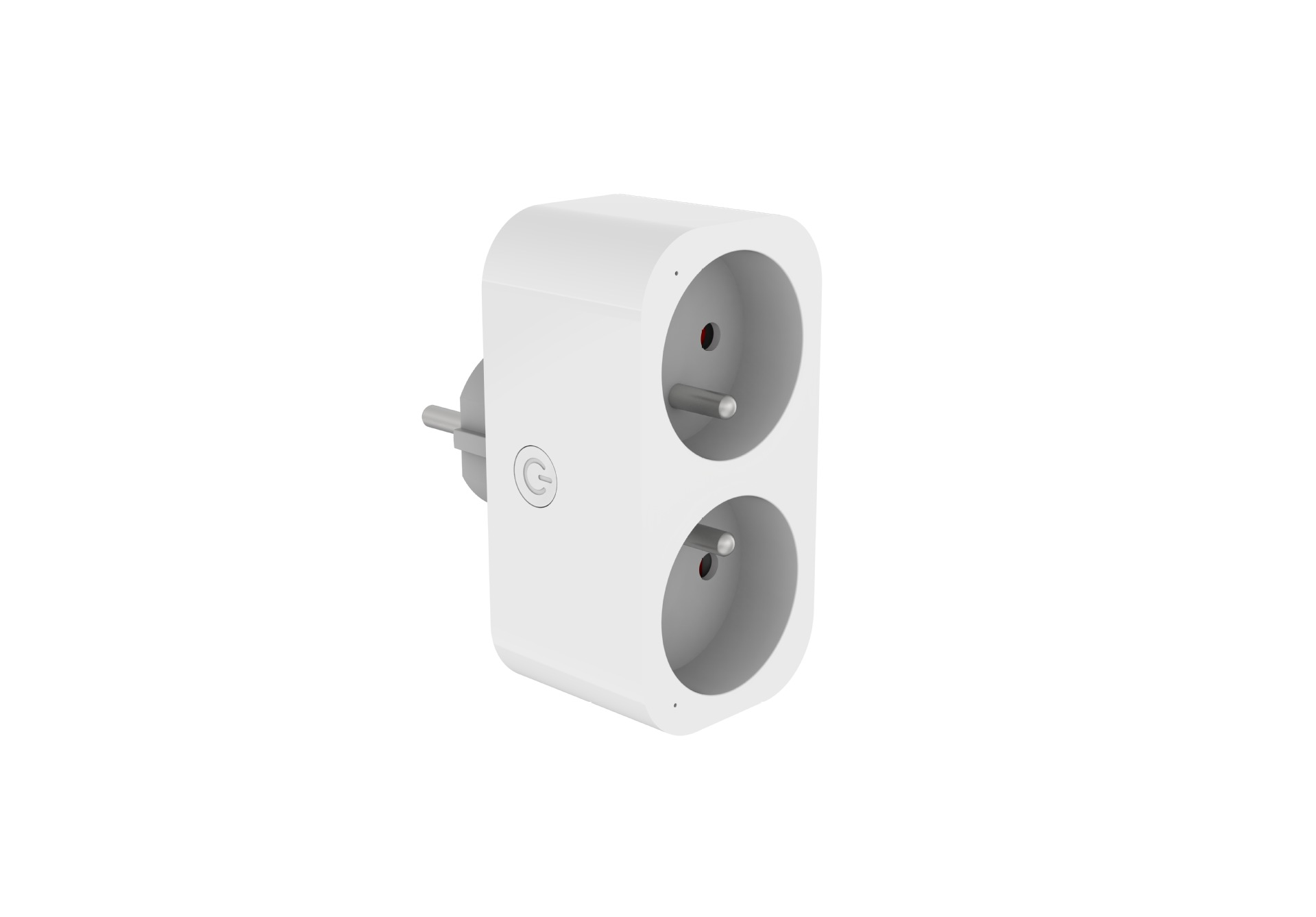 【SOA11-2】FR Tuya WiFi/Zigbee Smart Socket Double Plug – App control, Voice-control, and Energy Monitoring