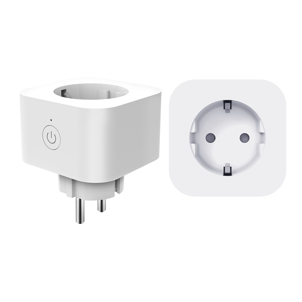【SOA10】EU Tuya WiFi/Zigbee Smart Socket Plug – App control, Voice-control, and Energy Monitoring