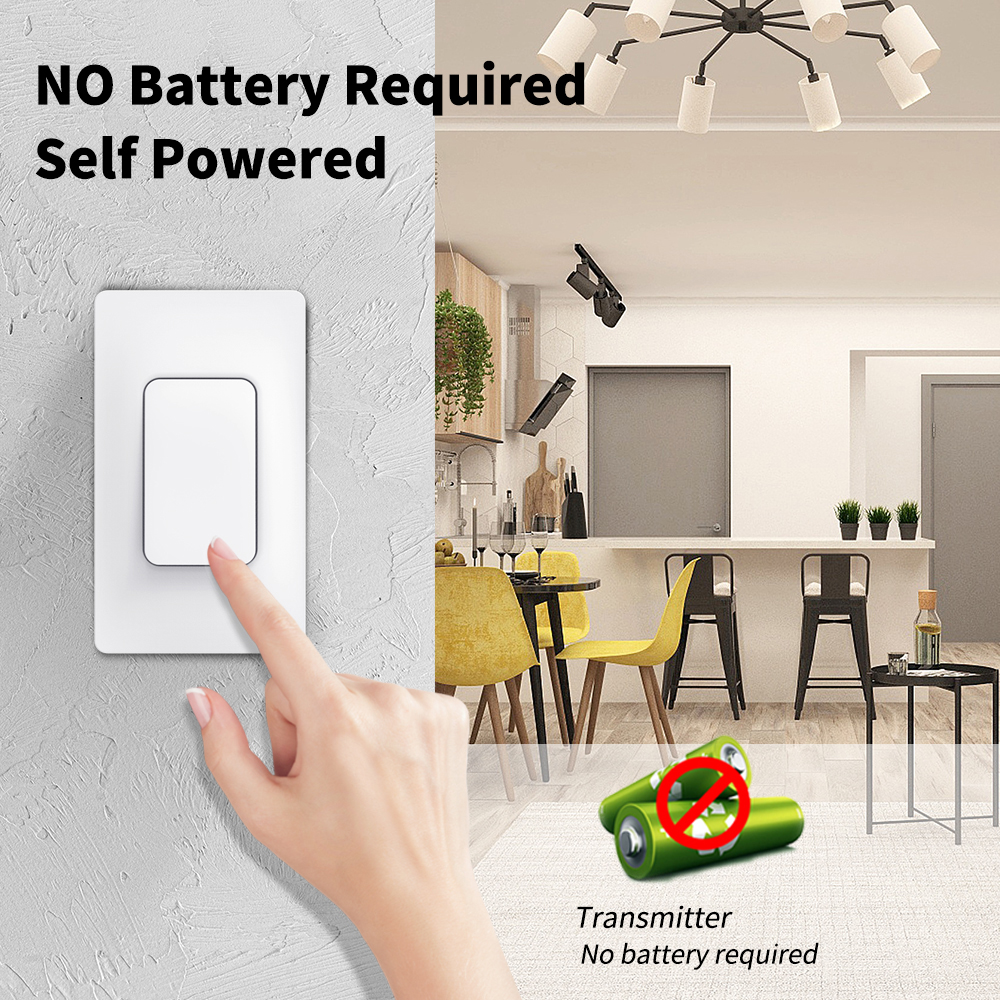 【SML07】+【SSSB03】Long version Self-Powered Wireless Switch – No Battery Smart Remote Wall Switch - Image 7