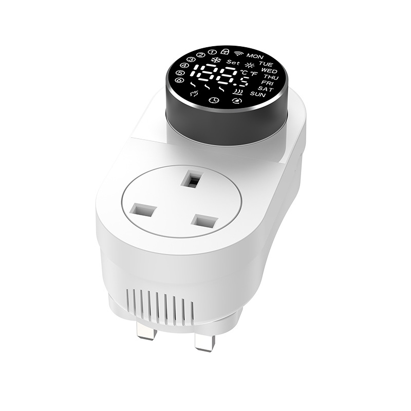 【SOA18】UK Tuya WiFi  Smart Thermostat Socket | Rotary Control, with Timer & Temperature Sensor, Voice Control & Remote Monitoring - Image 3