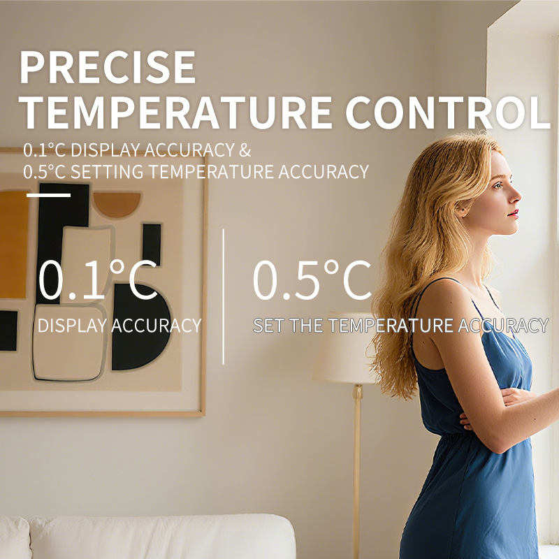 【STV01】RF433 Wireless Boiler Thermostat | Wall-Mounted Gas Heating Temperature Controller | One-to-One Pairing - Image 3