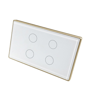 【WST06】Metal frame US Tuya WiFi/Zigbee 1-4gang Touch Switch(N+L/L)