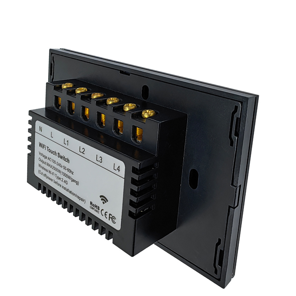 【WST01】US Tuya WiFi/Zigbee Smart Wall Touch Switch（N+L/L） - Image 3