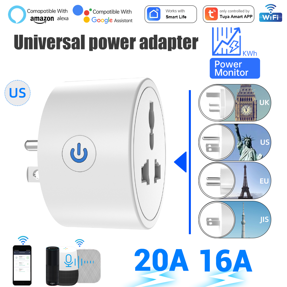【SOAU03】WiFi US Universal Smart Socket Multi-Country Adapter – Work with App & Voice Control - Image 2