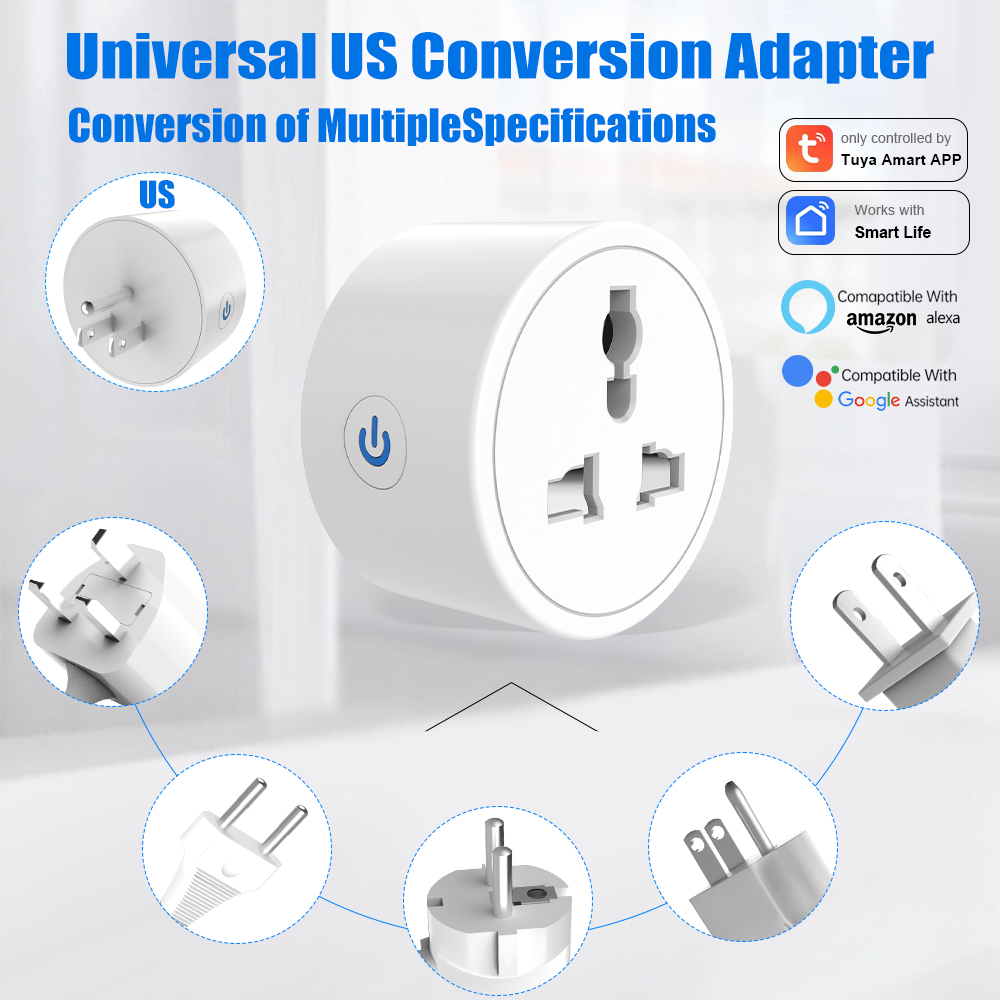 【SOAU03】WiFi US Universal Smart Socket Multi-Country Adapter – Work with App & Voice Control - Image 6