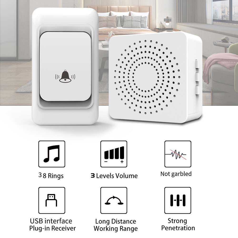【DBW06】USB Wireless Doorbell – Long Range & Easy Installation - Image 4