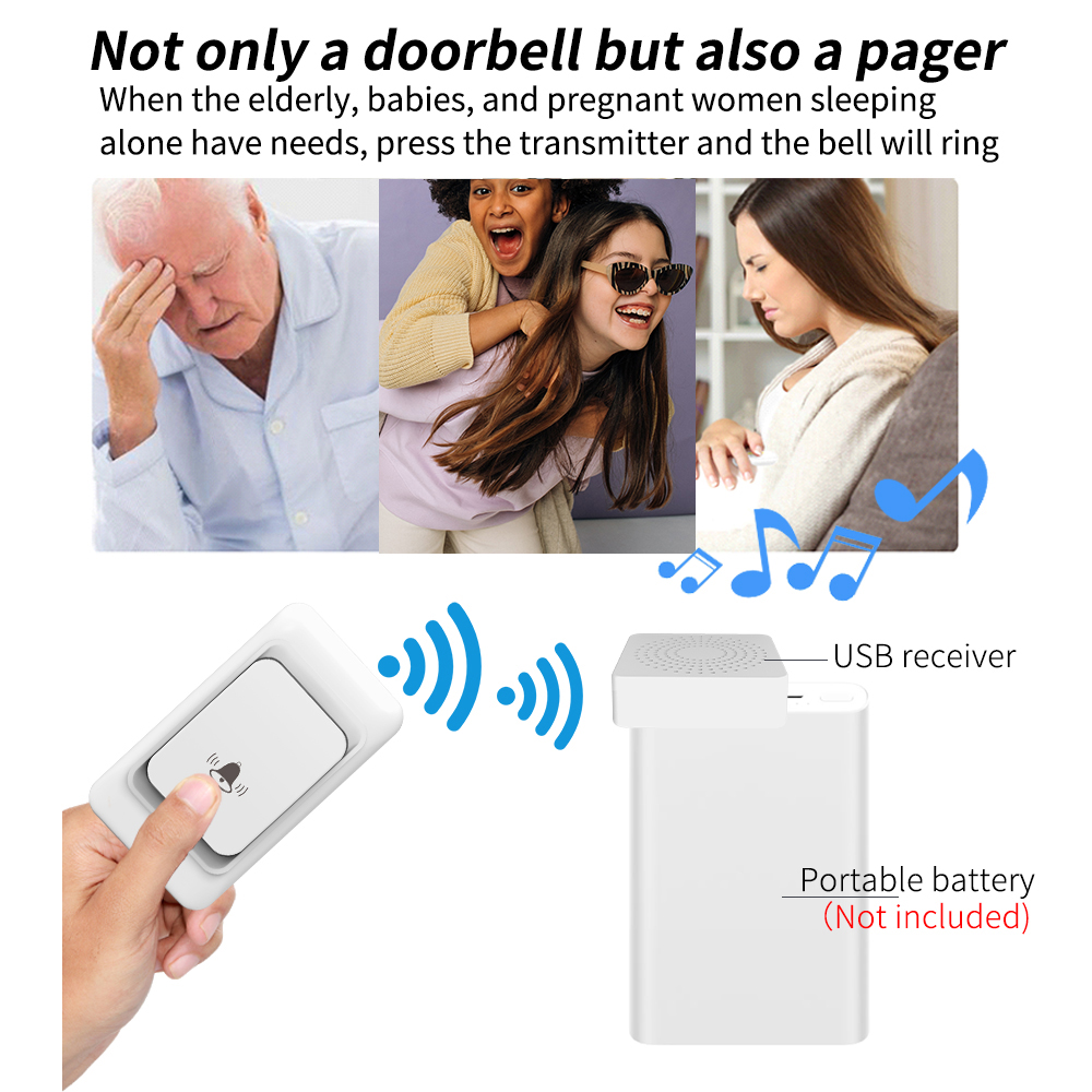 【DBW06】USB Wireless Doorbell – Long Range & Easy Installation - Image 7