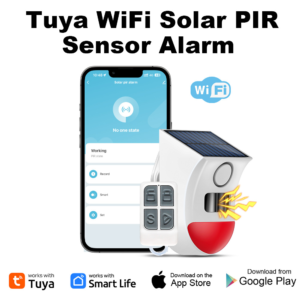 【MSHB09】WiFi Solar PIR Sensor Alarm with Sound & Light Alarm