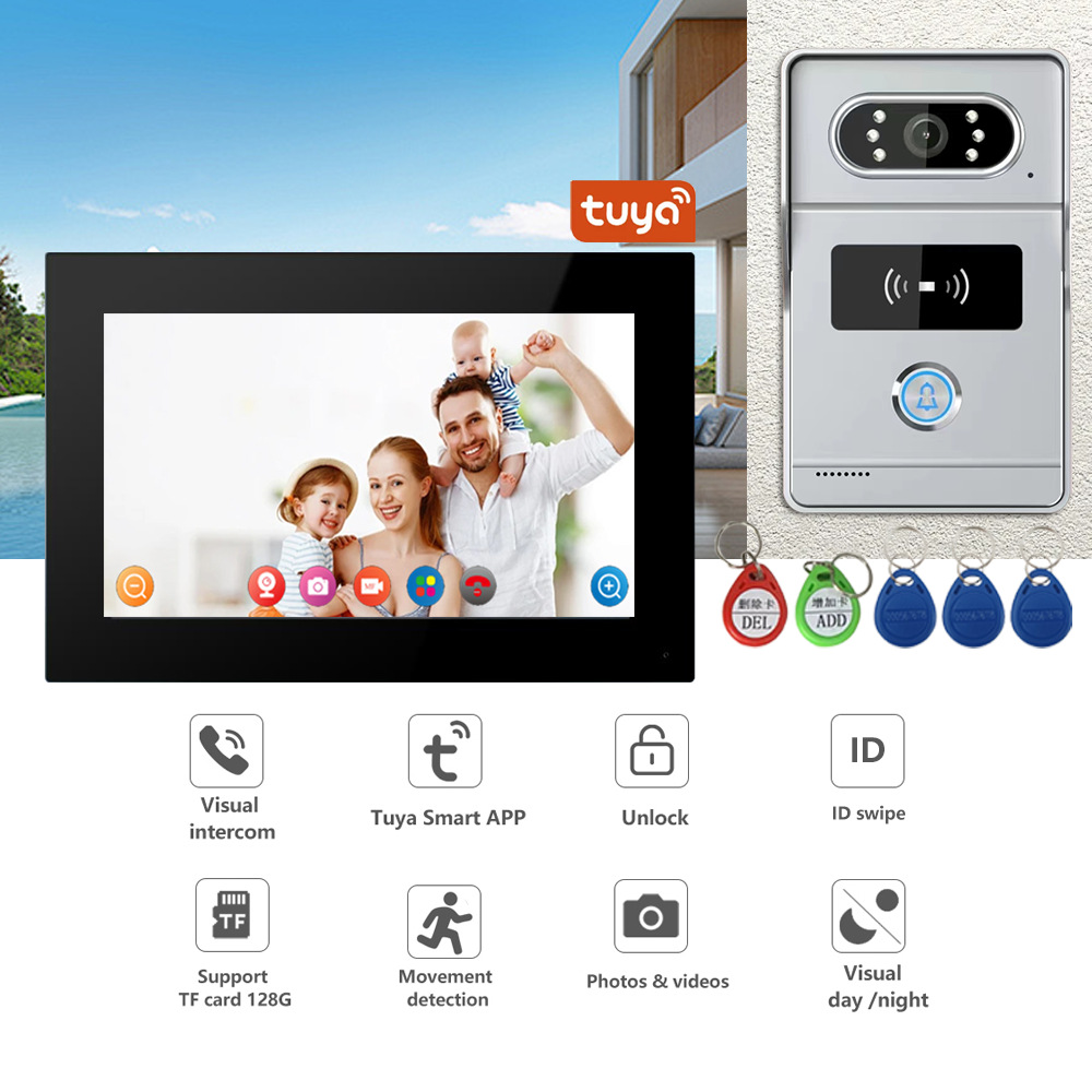 【DBS11】WiFi Smart Video Doorbell, Tuya APP Supported, HD Night Vision, 128G TF Card Storage, Motion Detection, Video Playback, Access Control Unlock - Image 2