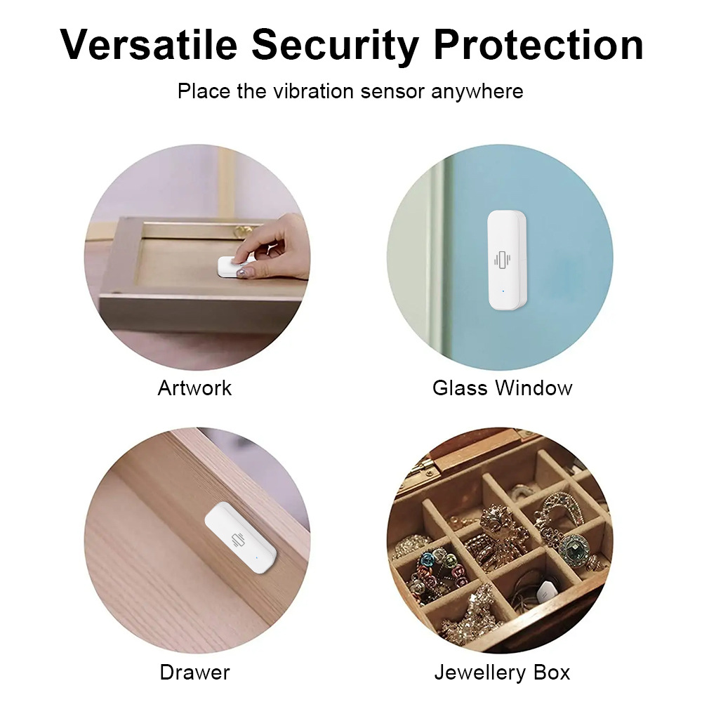 【MSV01】ZigBee Smart Vibration Sensor | Wireless Security Vibration Detector | App Alert - Image 5