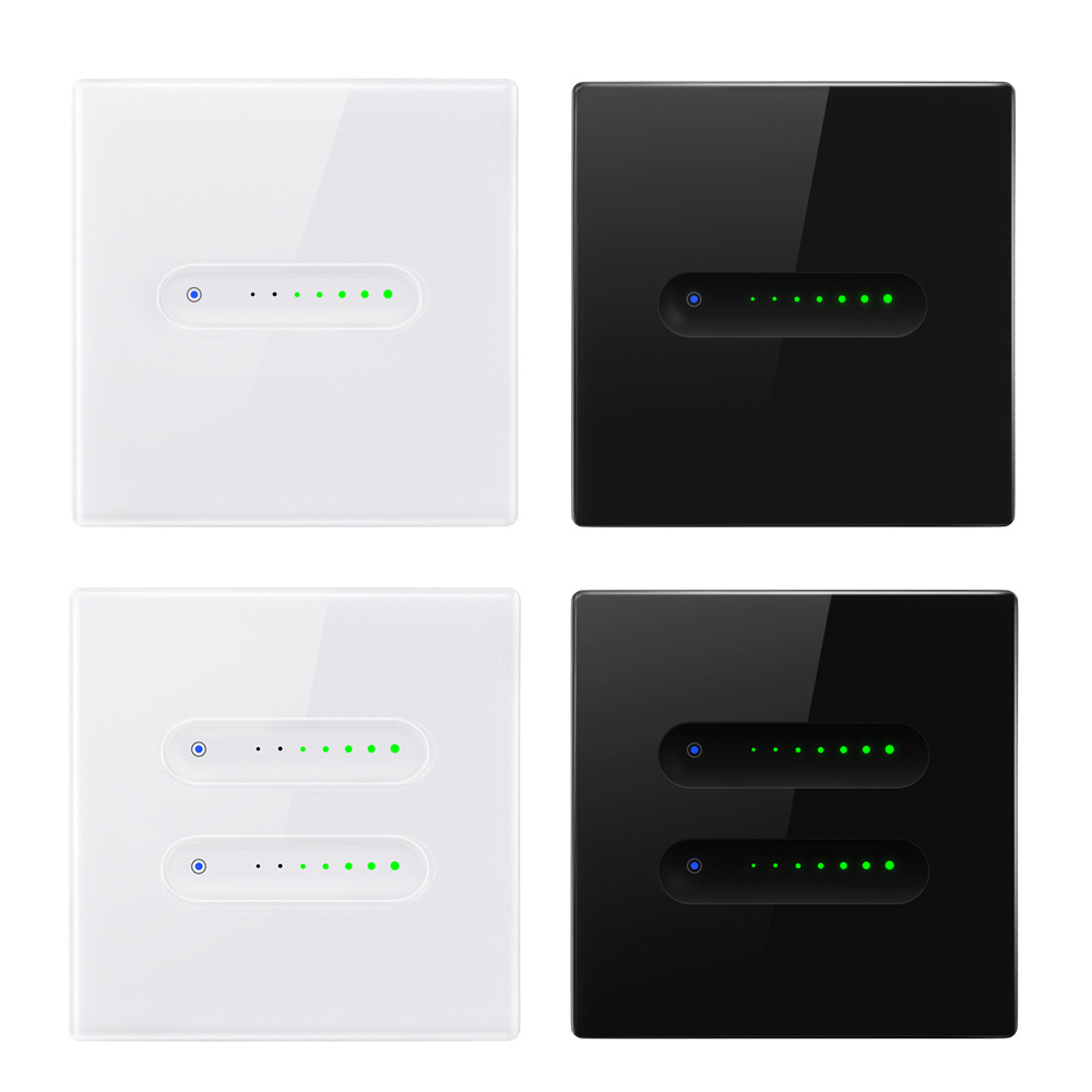 【WST20-DEU】WiFi / Zigbee Smart Touch Dimmer Switch | EU Glass Panel | App & Voice Control