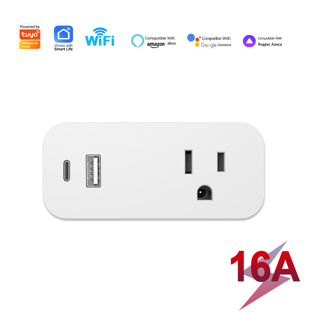 US WiFi Smart Socket USB+Type-C | APP Control & Voice Control & Timer Function